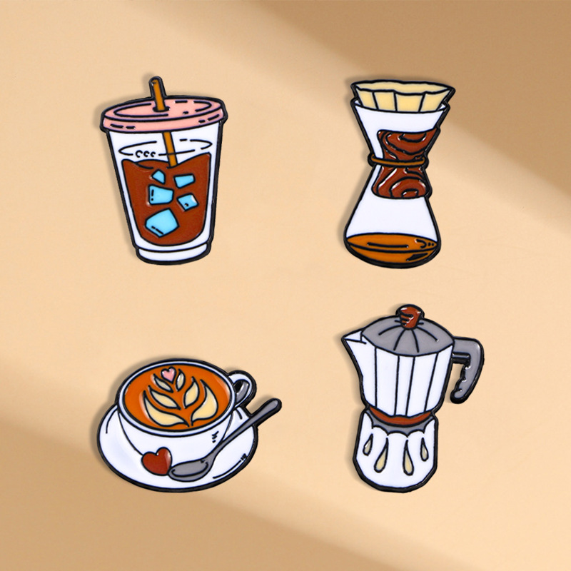Vintage Coffee Equipment - Vintage dos desenhos animados artesanal broche
