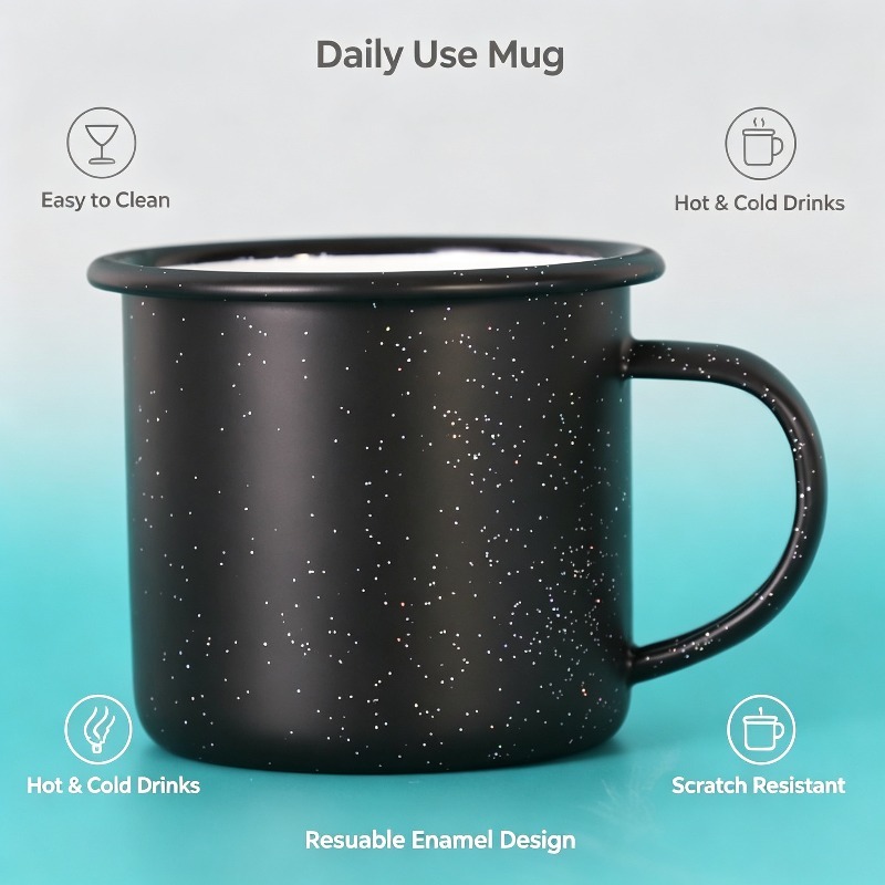 Caneca Vintage Esmaltada com P - Vintage Coffee Equipment avaliação e preço