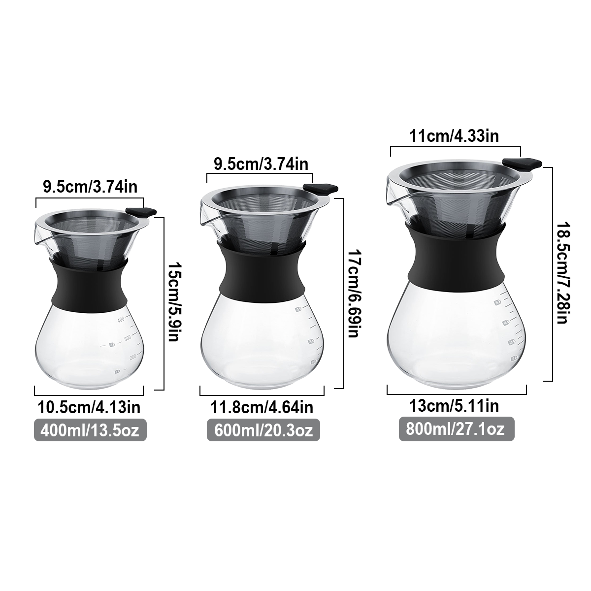 Leeseph Glass Pour Over Coffee - Coffee Equipment Pour Over avaliação e preço